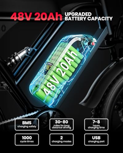 AMYET V9-G60 20" Fat Tire Electric Bike – Black