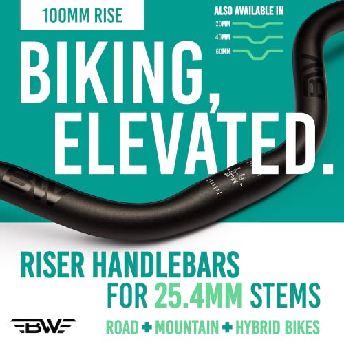 BW 100mm Riser Handlebar for Mountain, Road Bikes
