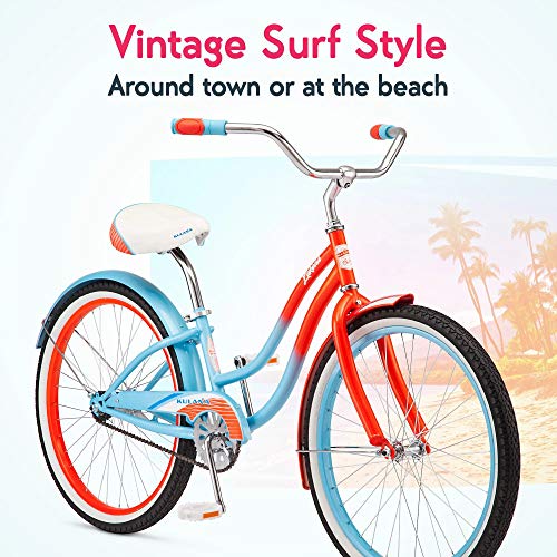 Kulana Lakona Shore Beach Cruiser Bike, 24-Inch Single Speed