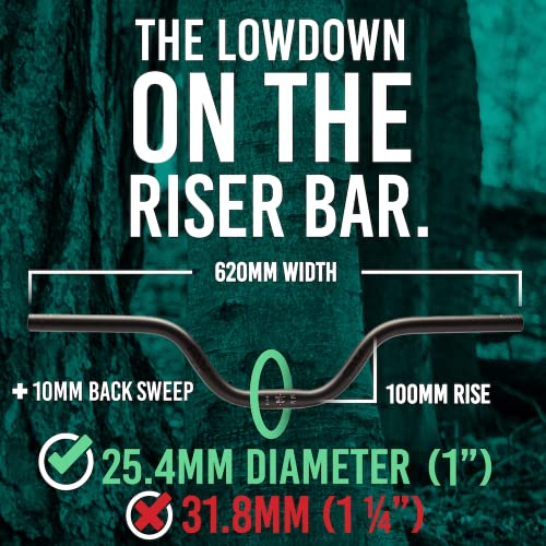BW 100mm Riser Handlebar for Mountain, Road Bikes