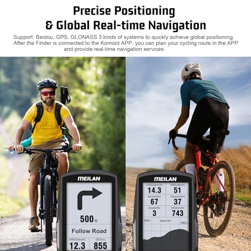 MEILAN GPS Bike Computer w/Real-time Route Navigation