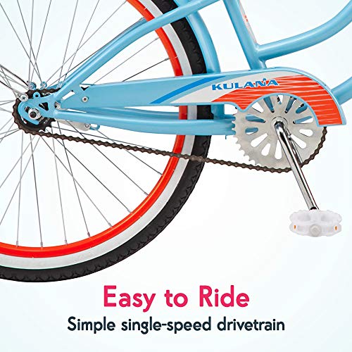 Kulana Lakona Shore Beach Cruiser Bike, 24-Inch Single Speed