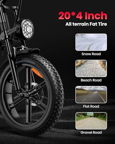 AMYET V9-G60 20" Fat Tire Electric Bike – Black