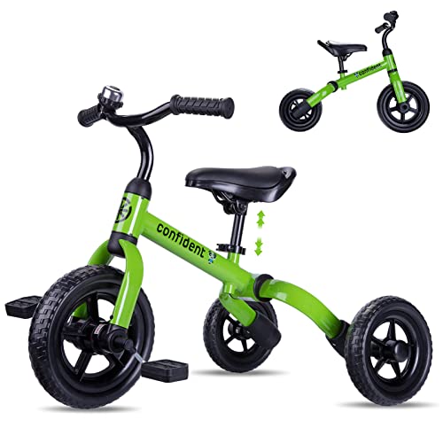 YGJT 3-in-1 Tricycle for Toddlers, Age 2-5, Green
