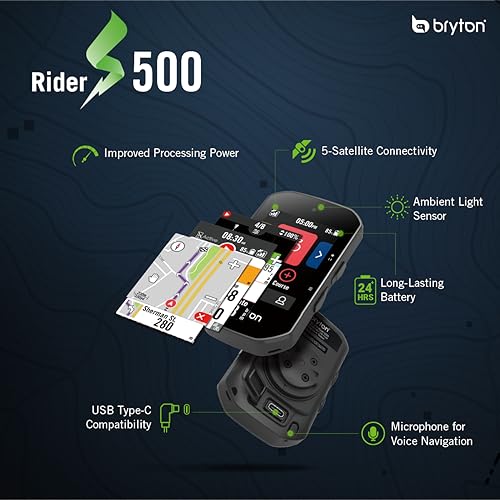 Bryton Rider S500 Color Touchscreen GPS Cycling Computer