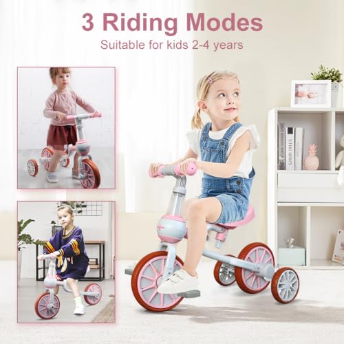 XIAPIA 3-in-1 Kids Tricycle with Training Wheels