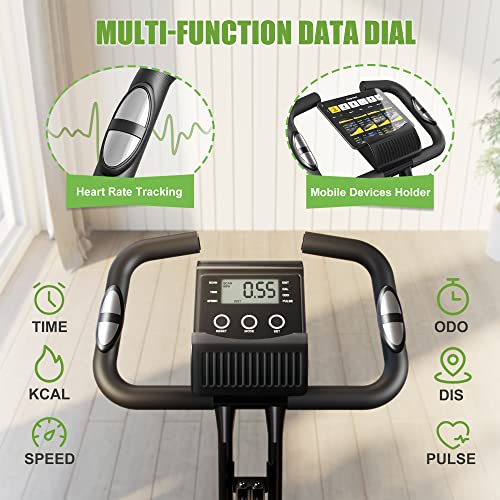 Caromix Folding Exercise Bike, 4-in-1 Magnetic Cycling