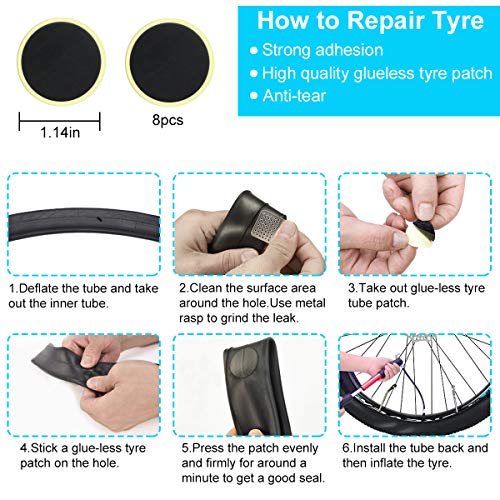 Chumxiny Bike Repair Kit: 16-in-1 Tool, Pump, Tire Patch