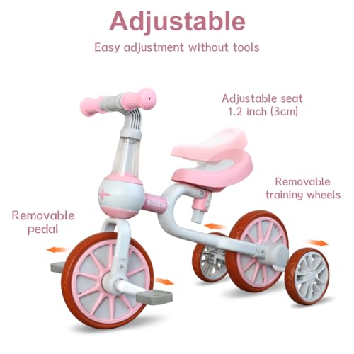 XIAPIA 3-in-1 Kids Tricycle with Training Wheels