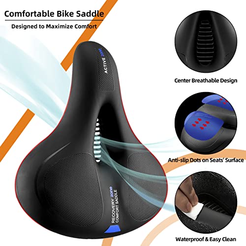 ROCKBROS Comfort Bike Saddle with Reflective Strip