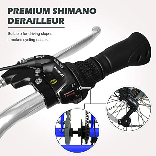 ABORON Trike Bike with 7-Speed Rear Derailleur
