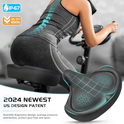 Twomaples Extra Comfort Wide Bike Seat for Men/Women