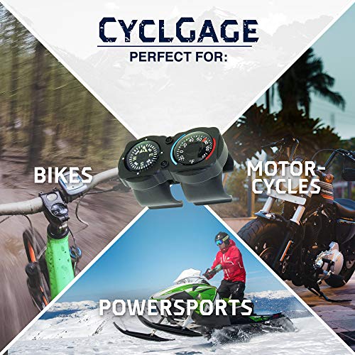 Sun Company CyclGage: Thermometer & Compass Bicycle Handlebar Accessory