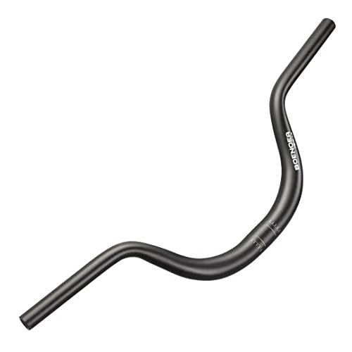 Boenoea Aluminum Alloy Bike Riser Handlebar, Black