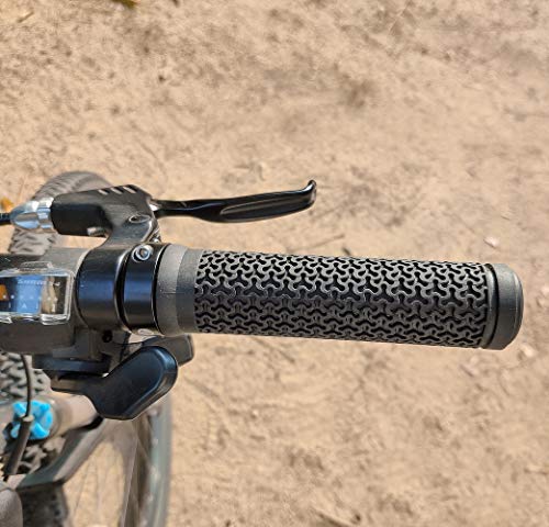 GPMTER Bike Handlebar Grips, Lock-on Non-Slip-Rubber Black