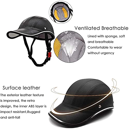 Camzimo Adult Adjustable Bike Baseball Helmet - ABS Leather Safety