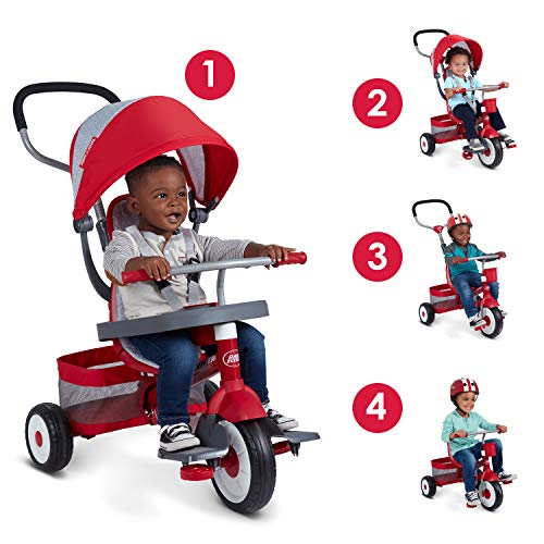 Radio Flyer Toddler Trike, 4-in-1 Stroll 'N Trike