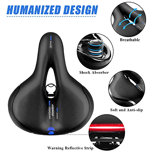 Gincleey Memory Foam Padded Bike Seat, Universal Fit