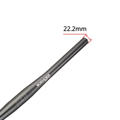 Boenoea Aluminum Alloy Bike Riser Handlebar, Black