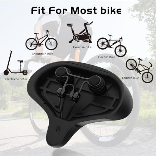 Twomaples Extra Comfort Wide Bike Seat for Men/Women
