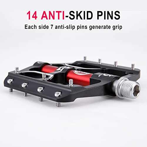 3 Bearings Aluminum Alloy Road/Mountain Bike Pedals anti-Skid