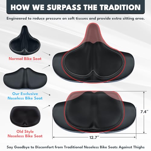 X Wing Noseless Bike Seat Cushion for Men & Women
