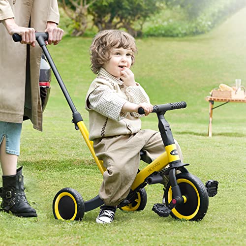 5 in 1 Toddler Tricycle with Parent Steering Handle