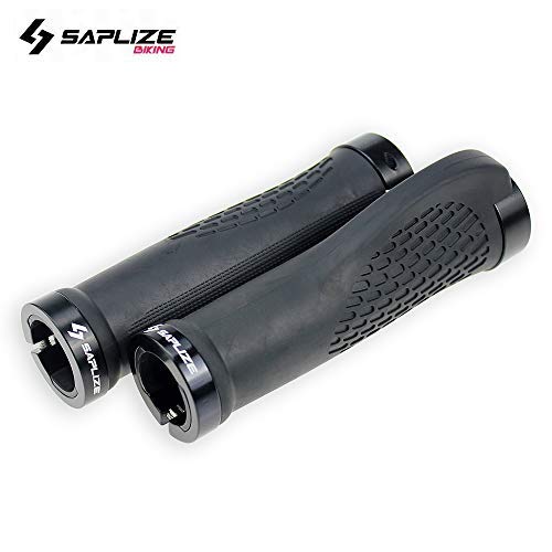 SAPLIZE Ergonomic Bike Handlebar Grips, PR02 (Black)