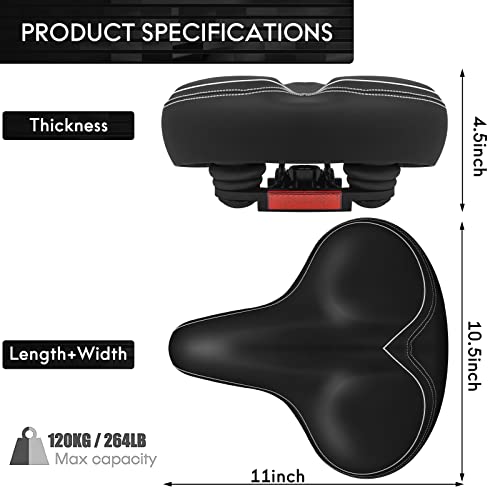 Oversized Wide Bike Seat for Men and Women