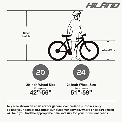 Hiland Kids Fat Tire Mountain Bikes - 20