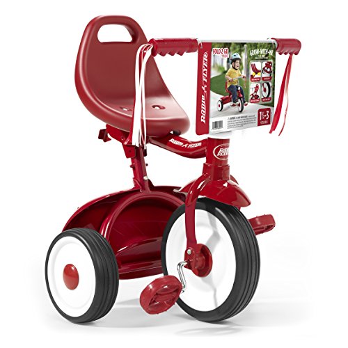 Radio Flyer Kids Adjustable Beginner Fold 2 Go Trike, Red