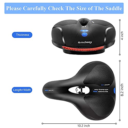 Gincleey Memory Foam Padded Bike Seat, Universal Fit