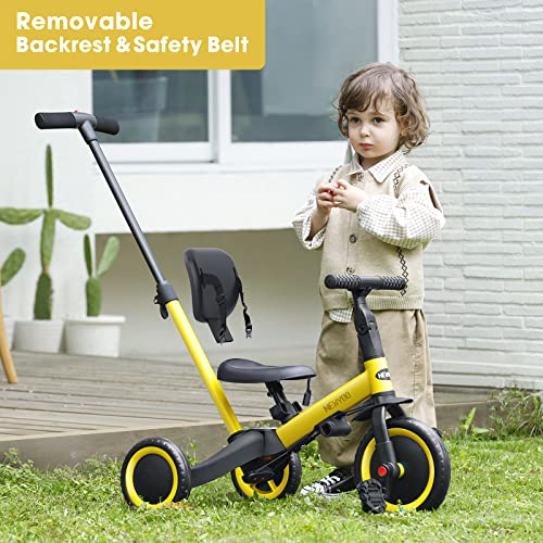 5 in 1 Toddler Tricycle with Parent Steering Handle