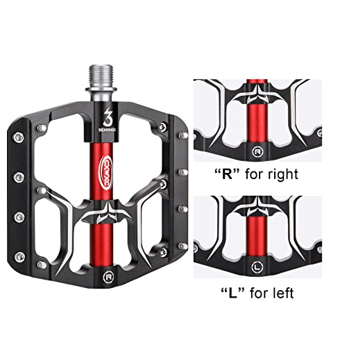 3 Bearings Aluminum Alloy Road/Mountain Bike Pedals anti-Skid