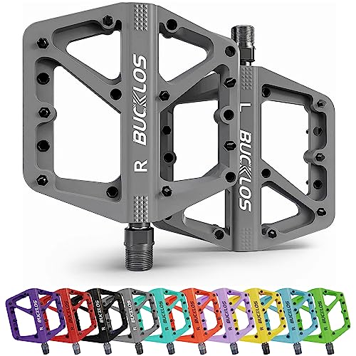 BUCKLOS Mountain Bike Flat Pedals - Large Platform