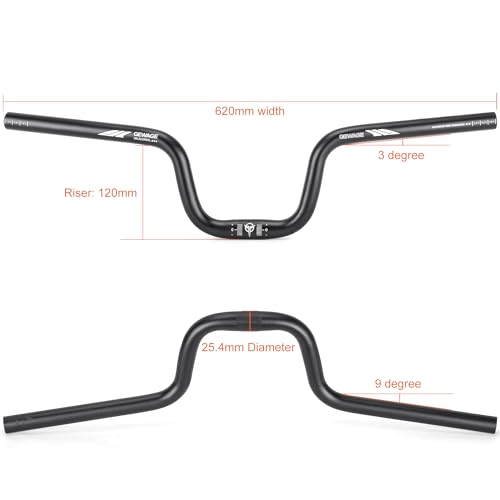 Aluminium Alloy Mountain Bike Riser Handlebars - 31.8/25.4