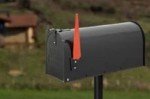 Large Galvanized Steel US Mailbox with Red Flag