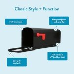 Black Parsons Medium Capacity Plastic Mailbox