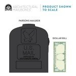 Black Parsons Medium Capacity Plastic Mailbox