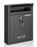 Uniclife Locking Wall Mount Mailbox - Black