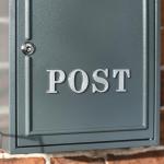 Grey Oxford Wall-Mounted Post Box with Silver Design