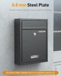 Uniclife Locking Wall Mount Mailbox - Black