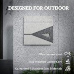 Modern Galvanised Steel Wall-Mounted Post Box