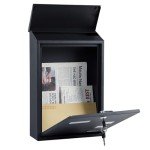 Modern Wall-Mounted Copper Mailbox with Nameplate