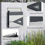 Modern Galvanised Steel Wall-Mounted Post Box