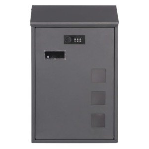 Lockable Wall Mounted Steel Mailbox - Waterproof Design