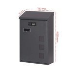 Lockable Wall Mounted Steel Mailbox - Waterproof Design
