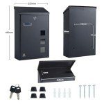 Modern Wall-Mounted Copper Mailbox with Nameplate