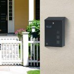 Modern Wall-Mounted Copper Mailbox with Nameplate