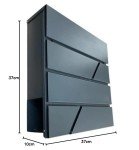 Unique Wall-Mounted Metal Postbox with Newspaper Slot